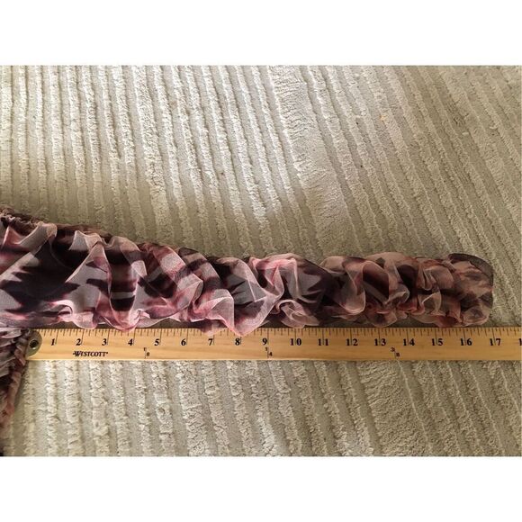 Zara Brown Draped Tulle Mini Dress Size M - Picture 14 of 14